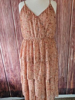 FSL Apparel Georgette Midi Sundress Plus Size 1X
